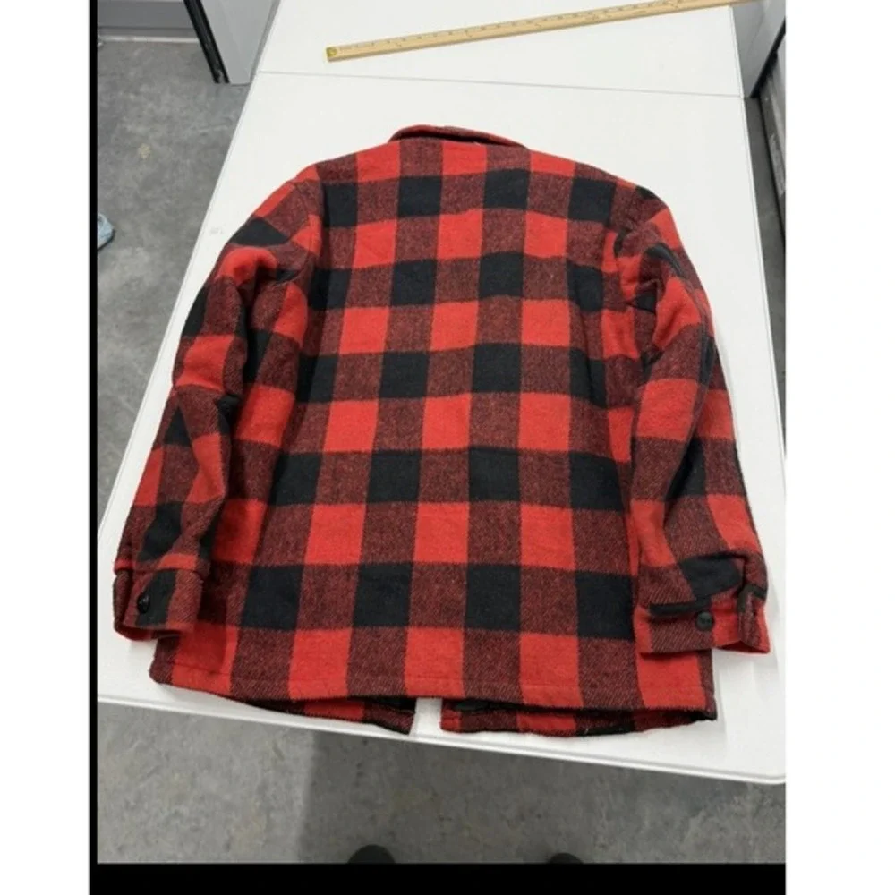 Vintage 80s Weatherguard by Shane Buffalo Plaid Wool Blend‎ Zip Up Jacket Medium